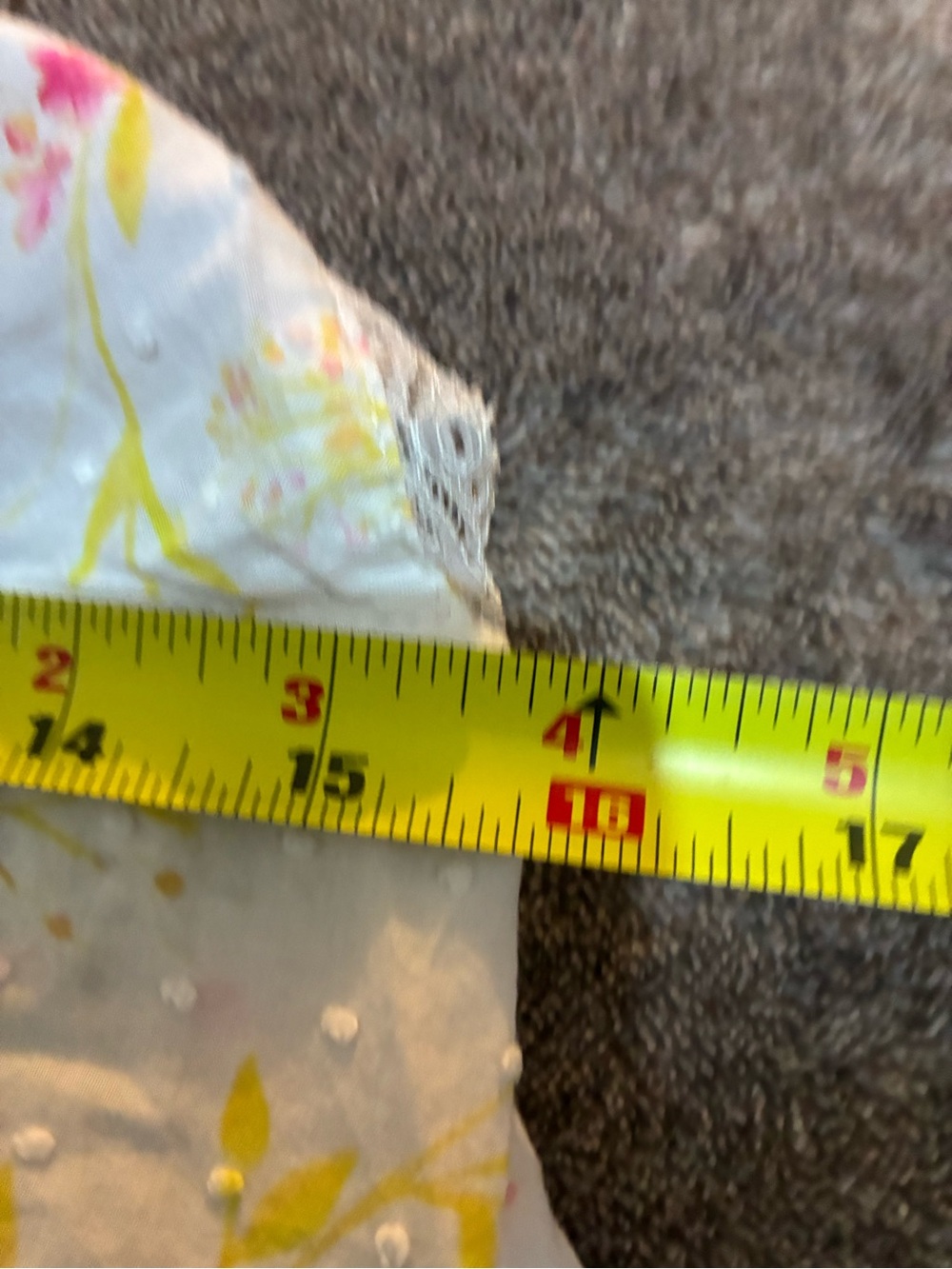 Y2K Floral Babydoll Lace Trim Cami Tank Top Yellow/Pink Cottagecore Dainty Large - Picture 5 of 8